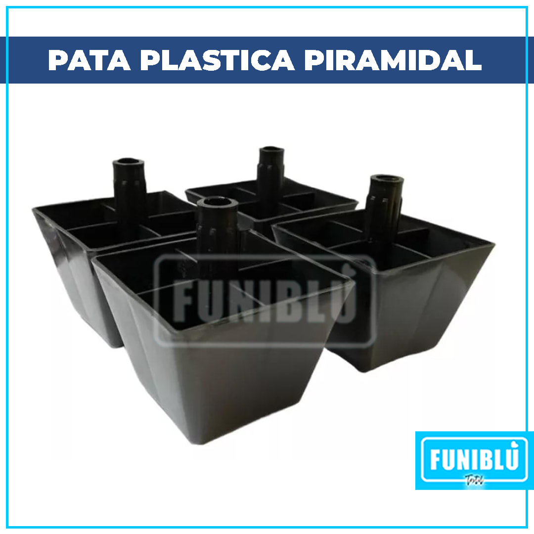 PATA PLASTICA PIRAMIDAL CON VASTAGO 7CM2