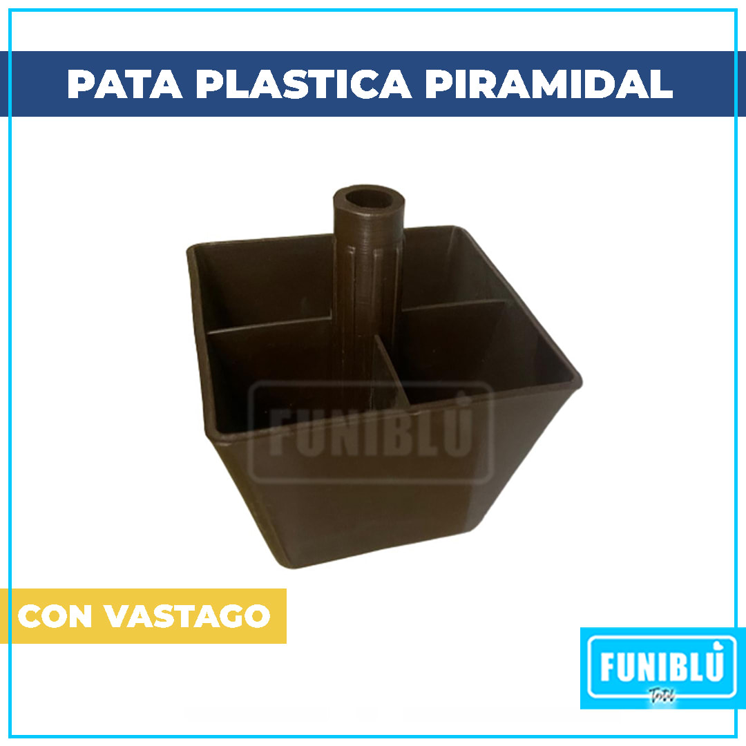 PATA PLASTICA PIRAMIDAL CON VASTAGO 7CM3
