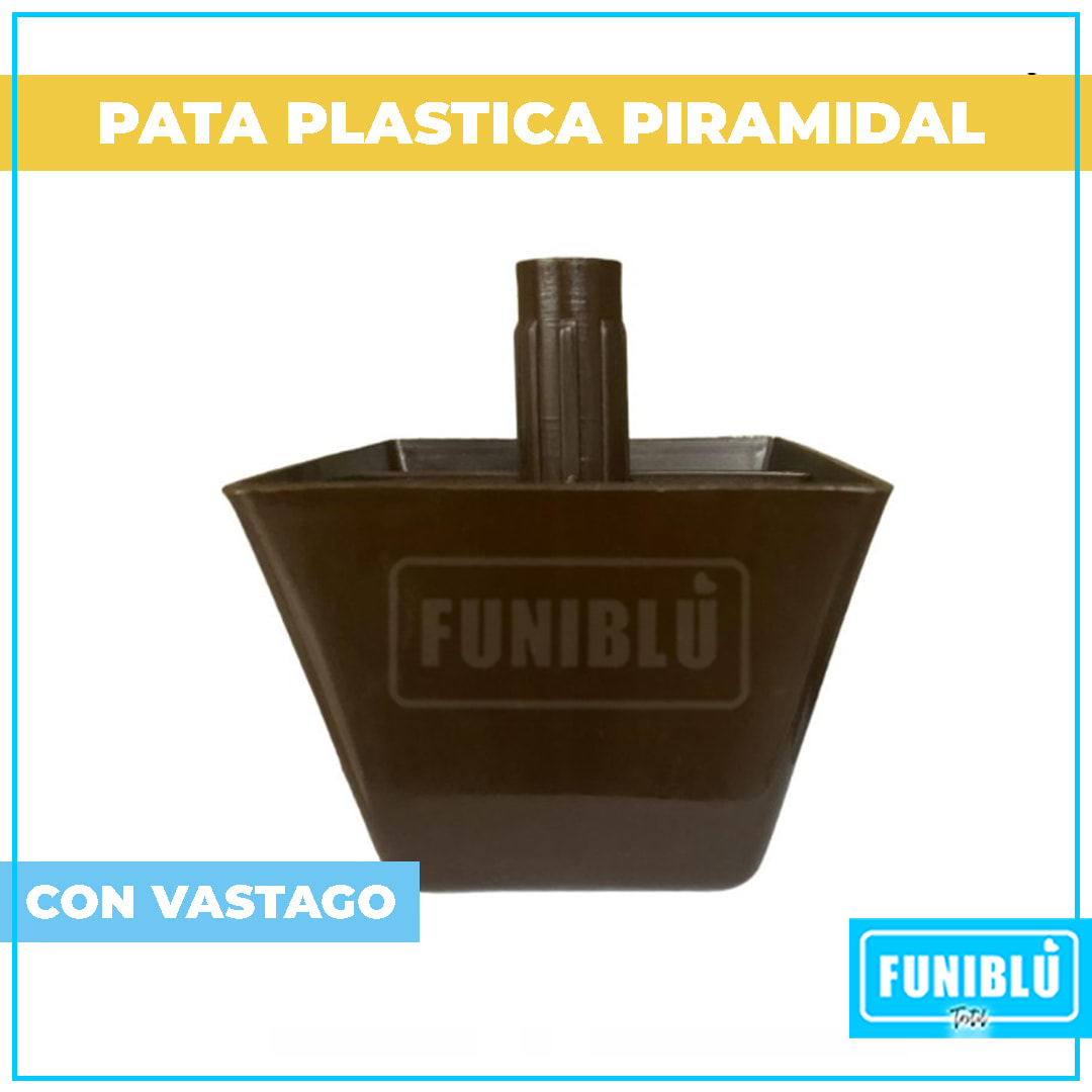 PATA PLASTICA PIRAMIDAL CON VASTAGO 7CM4