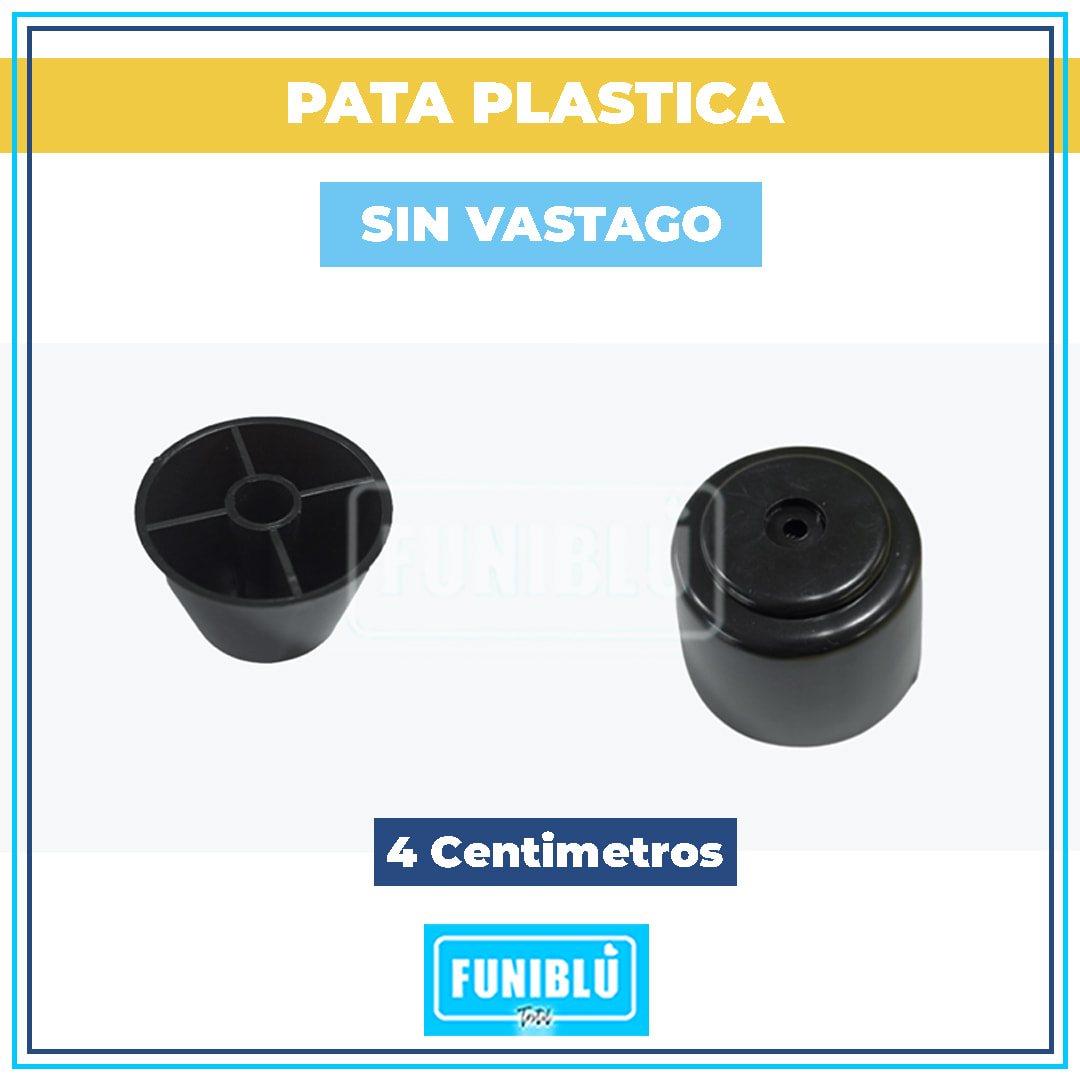 PATA PLASTICA SIN VASTAGO 4CM2