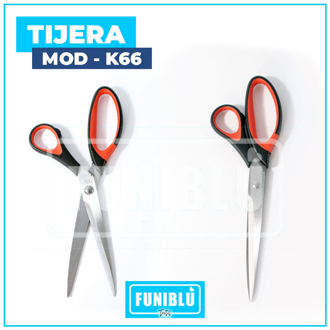TIJERA K66 23CM MANGO PLASTICO1