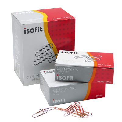 CLIPS ISOFIT METAL 100 UNIDADES