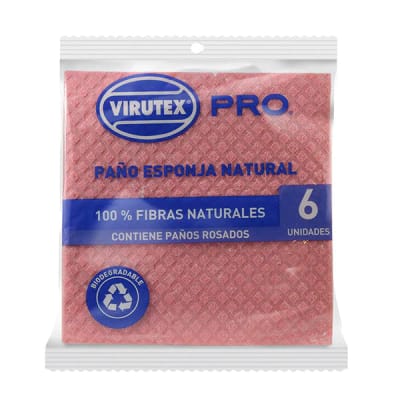PAÑOS ESPONJA VITUTEX ROSADO 6 UNIDADES