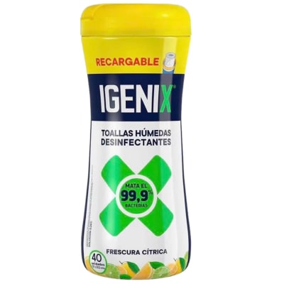 TOALLAS HUMEDAS DESINFECTANTES IGENIX FRASCO