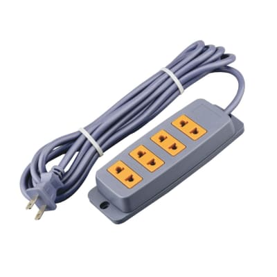 Extensión eléctrica 3 m 4 Tomas Gris Home Light1