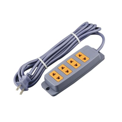 Extensión eléctrica 5 m 4 Tomas Gris Home Light1