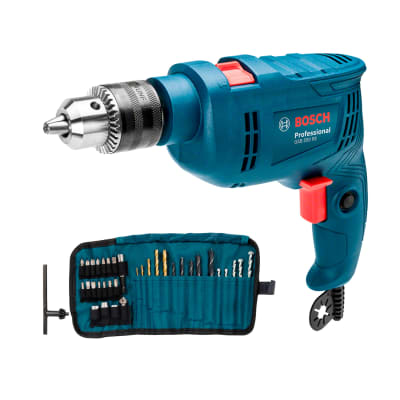 Taladro percutor 550w GSB 550 + 34 accesorios Bosch