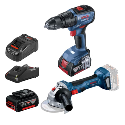 Taladro Percutor GBS 18V-50 + Amoladora GWS 180LI 18V Bosch