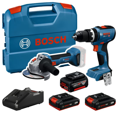 Taladro GSB 18V-65 + Amoladora GWS 18V-8 + Batería 5Ah Bosch1