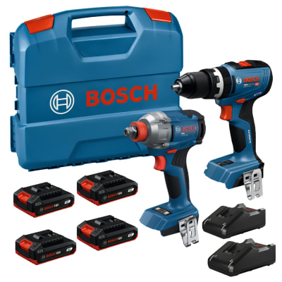 Taladro GSB 18V-65+Llave de impacto GDX18V-285+4 Baterias Bosch1