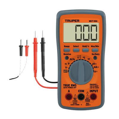 Multitester Digital Auto Rango Deluxe Truper