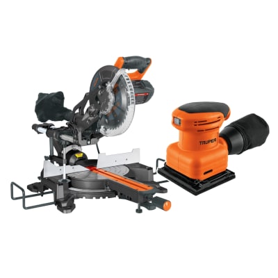 Combo Sierra Ingleteadora Telescópica + Lijadora Orbital Truper