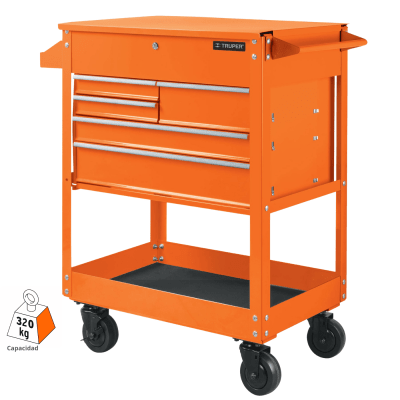 Gabinete metálico móvil 5 cajones capacidad 320 kg Truper1