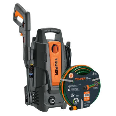 Hidrolavadora 1400W 1500 PSI + Manguera 10 metros Truper