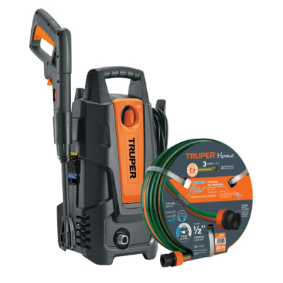 Hidrolavadora 1400W 1500 PSI + Manguera 20 metros Truper