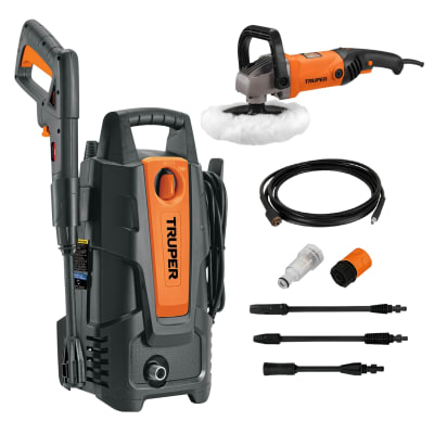 Combo Hidrolavadora 1400W + Pulidora 1200W Truper