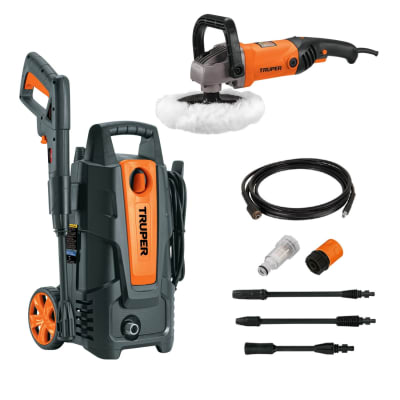 Combo Hidrolavadora 1400W + Pulidora 1200W Truper1