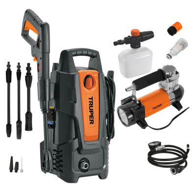 Combo Hidrolavadora 1500PSI + compresor de aire 150PSI Truper