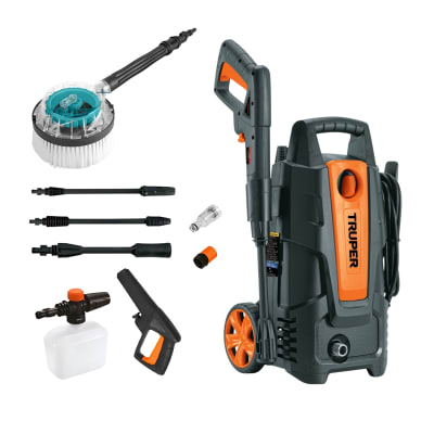 Hidrolavadora 1500 Psi Truper + Cepillo giratorio Total1