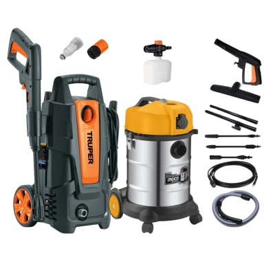 Hidrolavadora 1500 Psi Truper + Aspiradora 30 Litros ingco1