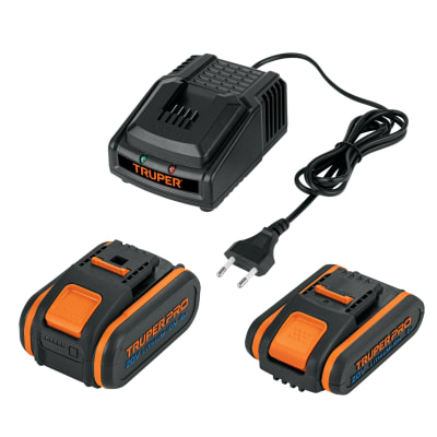 Combo 1 Bateria 2ah + 1 bateria 4ah + Cargador 20V Truper