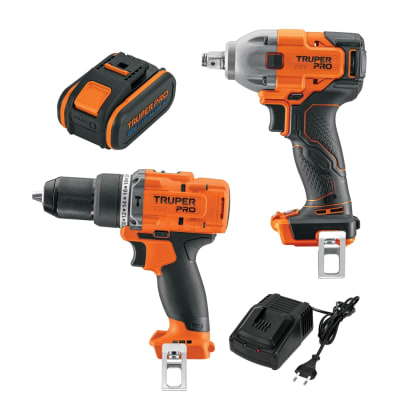 Taladro Percutor + Llave de impacto 20V + 1bat Truper1