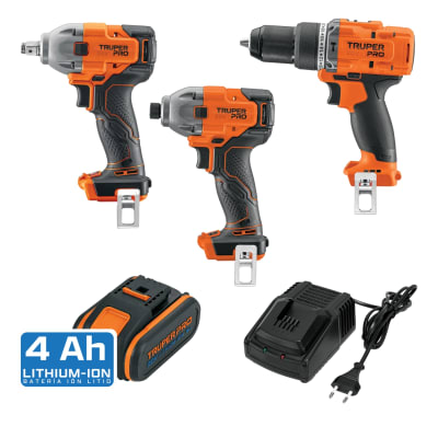 Taladro + Llave + Atornillador de impacto 20V + 1bat Truper