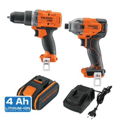 Taladro Percutor + Atornillador de impacto 20V +1 bat Truper