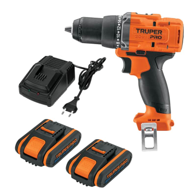 Taladro Atornillador 20V + 2 Baterias 2Ah + Cargador Truper