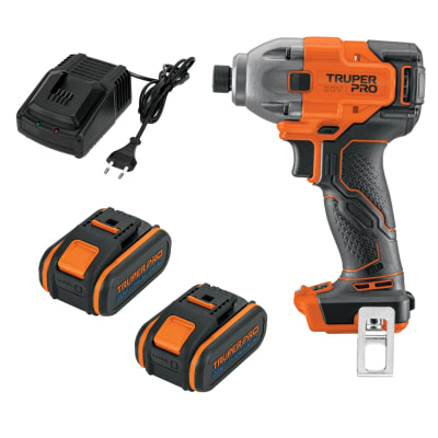 Atornillador de Impacto 20V +2 Baterias 4Ah+ Cargador Truper