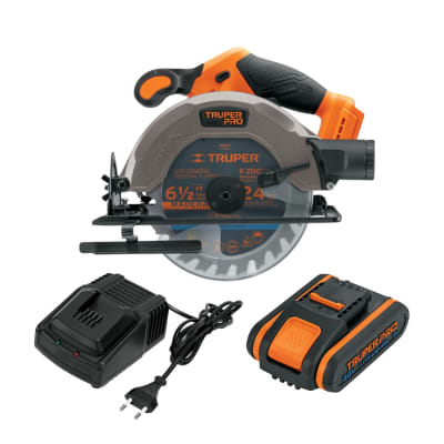 Sierra Circular 6 1/2 20V + 1 Bateria 2ah + Cargador Truper1