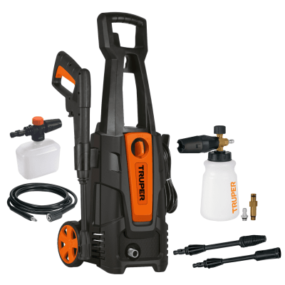 Combo Hidrolavadora 1800psi Truper + dispensador de jabón con cañón