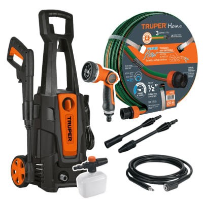 Combo Hidrolavadora 1800psi + manguera de 20m con pistola Truper