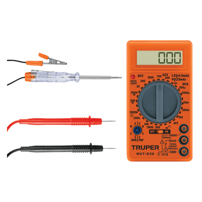 Multímetro digital + probador de corriente Truper