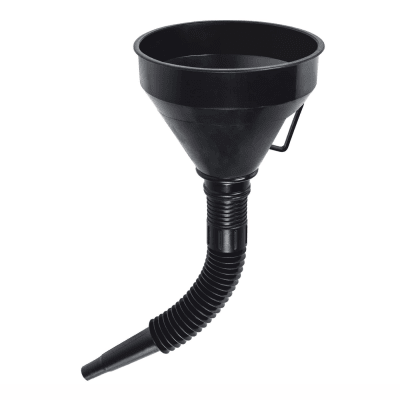 Embudo plástico 500 ml con filtro cuello flexible Truper