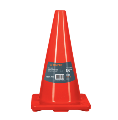 Cono de precaución de 45 cm de pvc truper1