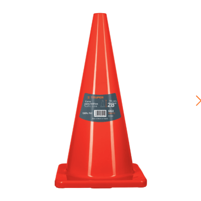 Cono de precaución de 70 cm de pvc, truper
