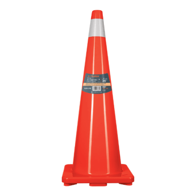 Cono de precaución de 90 cm de pvc con reflejante Truper