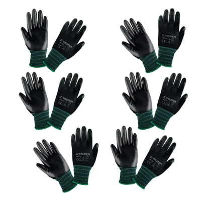 Guantes de Nylon de nitrilo talla M 6 unidades Truper1