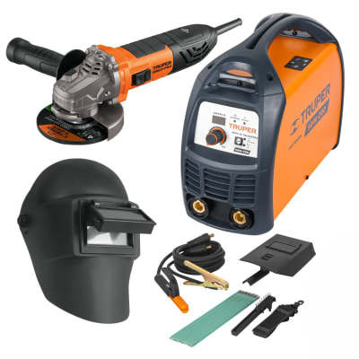 Combo Soldadora 200A Amoladora 850w y careta Truper