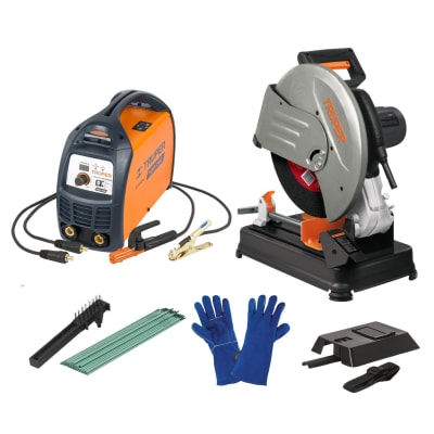 Soldadora 200A + Tronzadora + electrodos y guantes Truper1