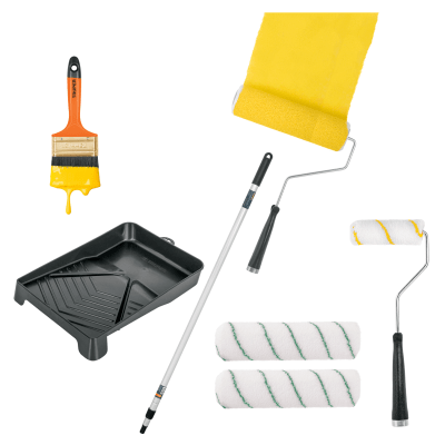 Kit pintor rodillo para pintar + extensión + repuestos Truper