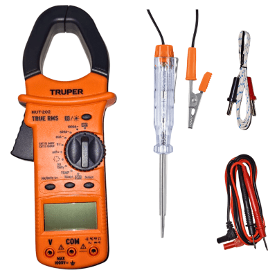 Combo Pinza amperimetrica con Probador de corriente Truper