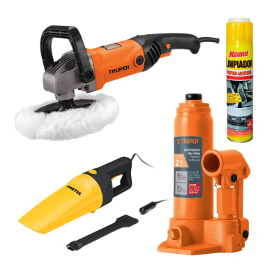 Combo Pulidora + Gata Tipo botella 2T+ aspiradora 12V