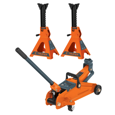 Gata lagarto Gata Caimán 2 Tnl +2 Caballetes de Auto de 3tnl Truper