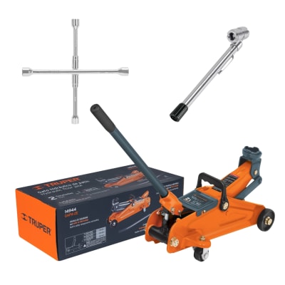 Combo Gata tipo lagarto 2 toneladas + Llave de cruz 14