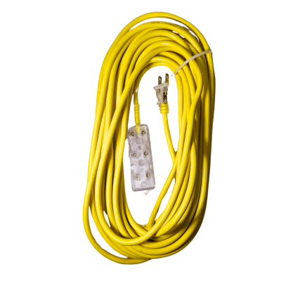 Extensión eléctrica 10 m 3 Tomas Amarillo Home Light