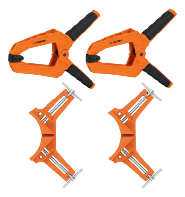 Combo Carpintero Prensa Esquinera (x2) + Prensa Resorte (x2) Truper