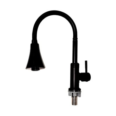 Llave caño flexible para mueble color negro Valmax