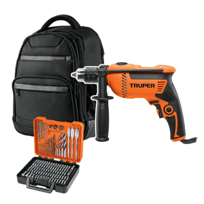 Combo Taladro 600w + 100 brocas y puntas + Mochila Truper